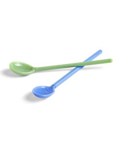 HAY Glass Spoons Mono - Set of 2 - Sky Blue and Green