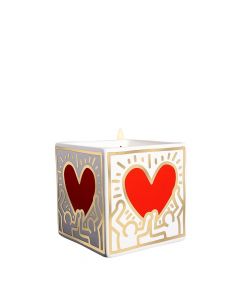 Keith Haring Perfumed Candle-Red Heart With Gold