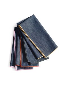 Reclaimed Cotton Rainbow Edge Napkins - Set of 4