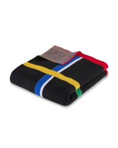 Grid Recycled Cotton Blend Throw Blanket