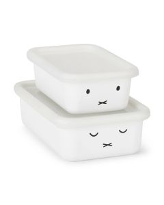 Miffy Enamel Container with Lid - Set of 2