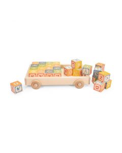 Uncle Goose Classic Alphabet Blocks with Wagon