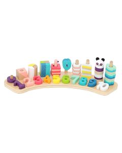 Wooden Stacking Shapes and Numbers Toy
