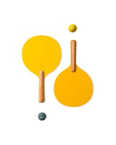 Paddle Ball Wood Set - Yellow