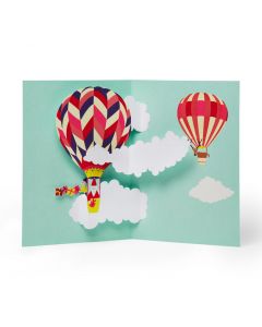 Hot Air Balloon Santa Holiday Cards - Set of 8