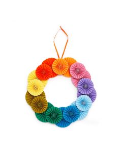 Colorful Fan Wreath