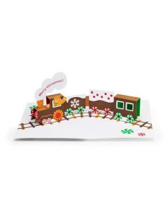 Gingerbread Train Holiday Card