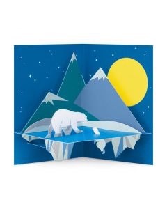 Moonlit Polar Bear Holiday Cards - Set of 8