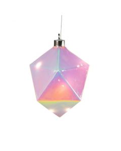 LED Winter Gems Glass Holiday Ornament