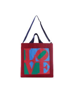 Robert Indiana LOVE Cotton Canvas Crossbody Tote Bag