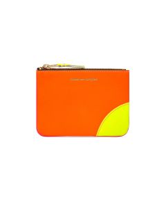 Fluo Leather Zip Pouch