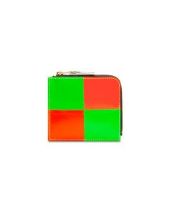 Comme des Garcons Fluo Squares Zip-around Coin Pouch