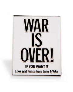 Yoko Ono and John Lennon: War is Over! Enamel Pin
