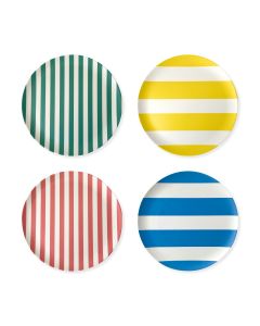 Bamboo Colorful Striped Dinnerware - Set of 4 - Dessert Plate | MoMA Design Store Hong Kong