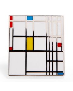 Piet Mondrian: Composition in Red Blue and Yellow Enamel Pin