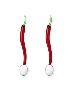 Glass Veggie Spoons - Set of 2