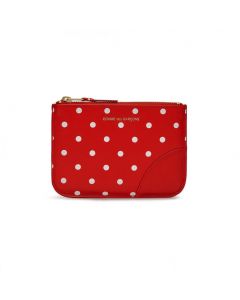 Comme des Garcons Polka Dots Leather Zip Pouch